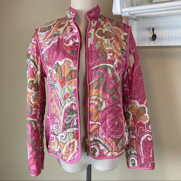 Etro Pink Multicolor Quilted Paisley Jacket - Picture 6 of 14